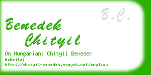 benedek chityil business card